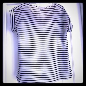 LOFT black and white striped top
